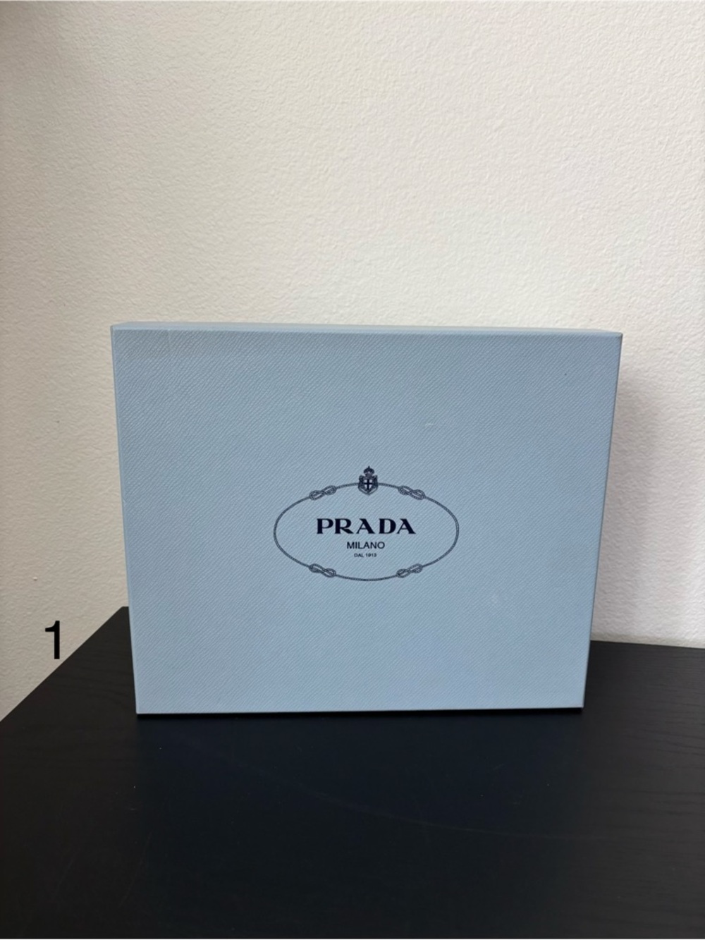 Prada Powder Blue Logo Gift Storage  Box